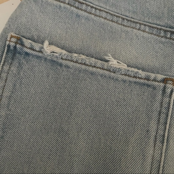 NWT AGOLDE Quinn High Rise Cutoff Denim Miniskirt 27 - Picture 10 of 16